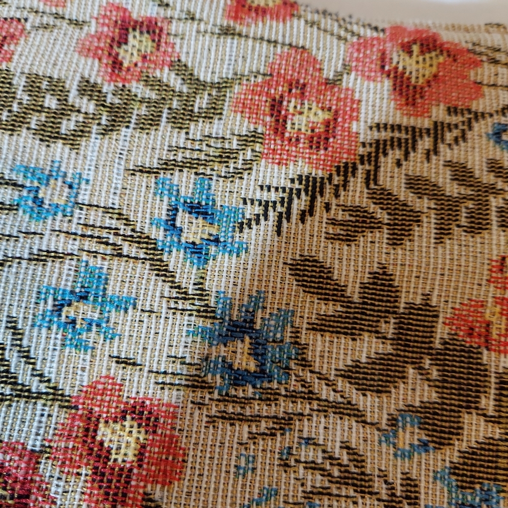 Floral Tapestry Bag With White Shoulder Strap - Picture 9 of 9